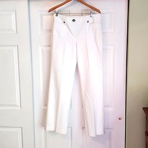 Ann Taylor Flat-Front White Pants (8)